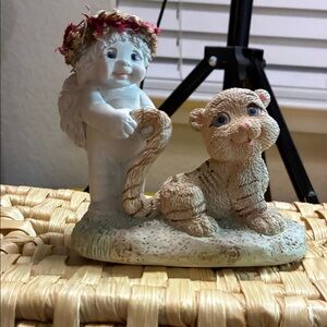 Charming Angel and Tiger Figurine